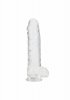 Realistyczne żelowe dildo penis na przyssawce transparentny 25,4 cm